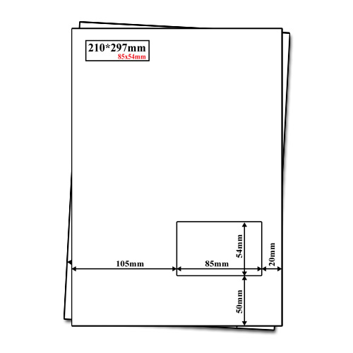 Integrated label   85x54mm