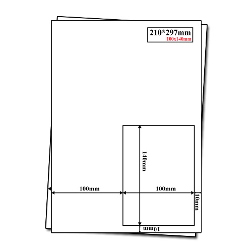 Integrated label  100x140mm