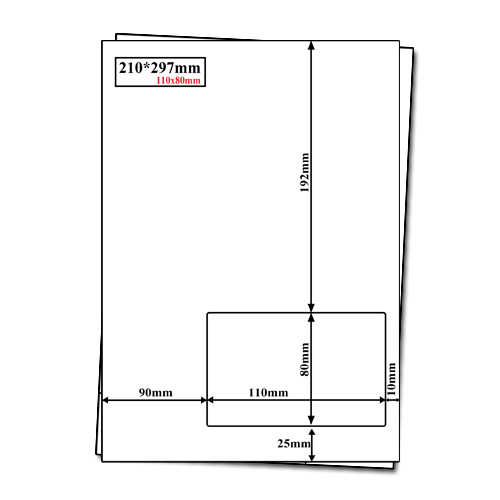 Integrated label  110x80mm