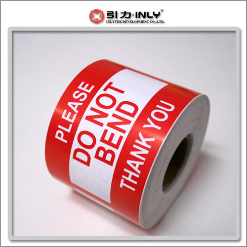DO NOT BEND label